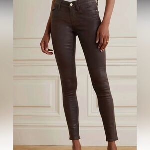 Frame Chocolate Brown Le Skinny de Jeanne Pants